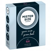 CAIXA COM 3 PRESERVATIVOS MISTER SIZE 64 MM