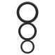 Foto 1: CONJUNTO DE AN�IS PARA O P�NIS ROUND COCK RINGS SET PRETOS
