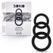 Foto 0: CONJUNTO DE AN�IS PARA O P�NIS SONO N�25 COCKRING SET PRETO