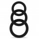 Foto 1: CONJUNTO DE AN�IS PARA O P�NIS SONO N�25 COCKRING SET PRETO