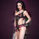 Foto 1: BODY EM RENDA CR-4212 PRETO E ROSA 36 S