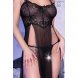 Foto 4: CAMISA DE NOITE E TANGA CR-4371 PRETA 36 S