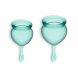 Foto 0: CONJUNTO DE 2 COPOS MENSTRUAIS FEEL GOOD SATISFYER VERDE ESCURO