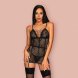 Foto 0: CAMISA DE NOITE E TANGA BASITTA OBSESSIVE PRETA 36-38 S/M