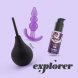 Foto 1: EXPLORER DUCHE ANAL 90ML COM LUBRIFICANTE ANAL 50ML E PLUG THE PLUNGER CRUSHIOUS