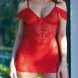 Foto 3: CAMISA DE NOITE E TANGA CR-4627 CHILIROSE VERMELHA 36 S