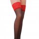 Foto 0: MEIAS DE LIGAS ST004 PRETO/VERMELHO (17 DEN) PASSION 1/2