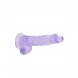 Foto 3: DILDO REALISTA COM TEST�CULOS CRYSTAL CLEAR 6 /15 CM ROXO REALROCK