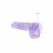Foto 4: DILDO REALISTA COM TEST�CULOS CRYSTAL CLEAR 6 /15 CM ROXO REALROCK