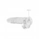 Foto 4: DILDO REALISTA COM TEST�CULOS CRYSTAL CLEAR 9 /23CM TRANSPARENTE REALROCK