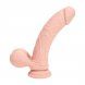 Foto 0: DUAL DENSITY RECHARGEABLE LIQUID SILICONE VIBRATOR - CURVED WITH WEIGHTED BALLS - 7 / 18 CM - FLESH