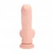 Foto 1: DUAL DENSITY RECHARGEABLE LIQUID SILICONE VIBRATOR - CURVED WITH WEIGHTED BALLS - 7 / 18 CM - FLESH