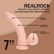 Foto 5: DUAL DENSITY RECHARGEABLE LIQUID SILICONE VIBRATOR - CURVED WITH WEIGHTED BALLS - 7 / 18 CM - FLESH