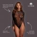 Foto 0: ROXY - SEXY LEOPARD MESH CROTCHLESS BODYSUIT - ONE SIZE - BLACK