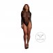 Foto 5: ROXY - SEXY LEOPARD MESH CROTCHLESS BODYSUIT - ONE SIZE - BLACK
