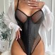 Foto 2: BODY COM COLEIRA FAUX LEATHER MESH SCULPTING PRETO DE NAMOUR 36-38 S/M