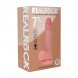 Foto 2: VIBRADOR DUAL DENSITY SILICONE REALISTIC THRUSTING 7 /17.8 CM FLESH REALROCK
