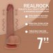 Foto 4: VIBRADOR DUAL DENSITY SILICONE REALISTIC THRUSTING 7 /17.8 CM TAN REALROCK