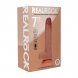 Foto 5: VIBRADOR DUAL DENSITY SILICONE REALISTIC THRUSTING 7 /17.8 CM TAN REALROCK