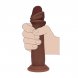 Foto 2: DILDO REAL�STICO DUAL DENSITY SILICONE SLIDING SKIN 6 /15.5 CM BROWN REALROCK