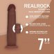 Foto 4: DILDO REAL�STICO DUAL DENSITY SILICONE SLIDING SKIN 7 /18.5 CM BROWN REALROCK