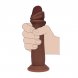 Foto 5: DILDO REAL�STICO DUAL DENSITY SILICONE SLIDING SKIN 7 /18.5 CM BROWN REALROCK