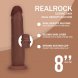 Foto 4: DILDO REAL�STICO DUAL DENSITY SILICONE SLIDING SKIN 8 /20.5 CM BROWN REALROCK