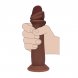 Foto 5: DILDO REAL�STICO DUAL DENSITY SILICONE SLIDING SKIN 8 /20.5 CM BROWN REALROCK