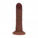 Foto 2: DUAL DENSITY SILICONE CURVED REALISTIC DILDO WITH SUCTION CUP - 6 / 15,5 CM - BROWN
