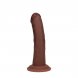 Foto 4: DUAL DENSITY SILICONE CURVED REALISTIC DILDO WITH SUCTION CUP - 6 / 15,5 CM - BROWN