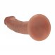 Foto 3: DUAL DENSITY SILICONE CURVED REALISTIC DILDO WITH SUCTION CUP - 6 / 15,5 CM - TAN