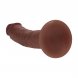 Foto 3: DUAL DENSITY SILICONE CURVED REALISTIC DILDO WITH SUCTION CUP - 8 / 20,5 CM - BROWN