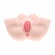 Foto 2: BODYFORMS - AVA MONROE - DUAL ENTRY VIBRATING MASTURBATOR WITH SLEEVES - 20 KG / 44.1 LBS - FLESH