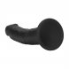 Foto 4: DUAL DENSITY SILICONE CURVED REALISTIC DILDO WITH SUCTION CUP - 7 / 18,5 CM - BLACK