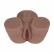 Foto 0: BODYFORMS - KAYA BLOOM - DUAL ENTRY VIBRATING MASTURBATOR - 2,4 KG / 5.4 LBS - BROWN