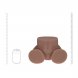 Foto 5: BODYFORMS - KAYA BLOOM - DUAL ENTRY VIBRATING MASTURBATOR - 2,4 KG / 5.4 LBS - BROWN